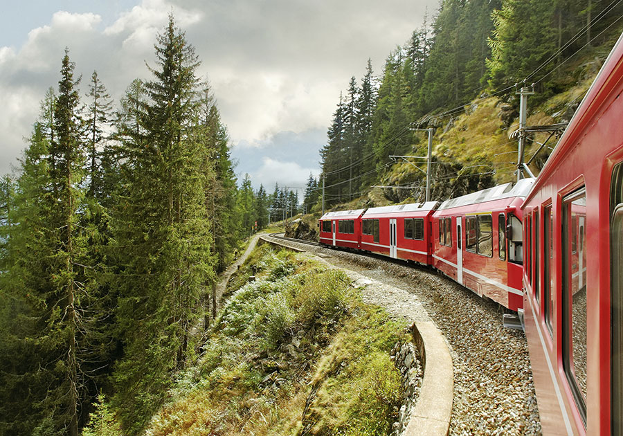 The iconic Bernina Express train