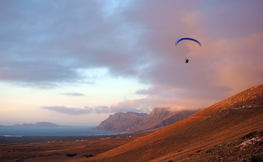 Paragliding in the Famara massif