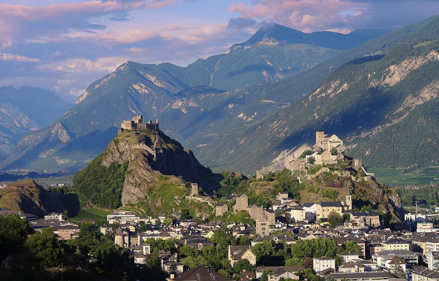 Sion, la capital del cantón de Valais